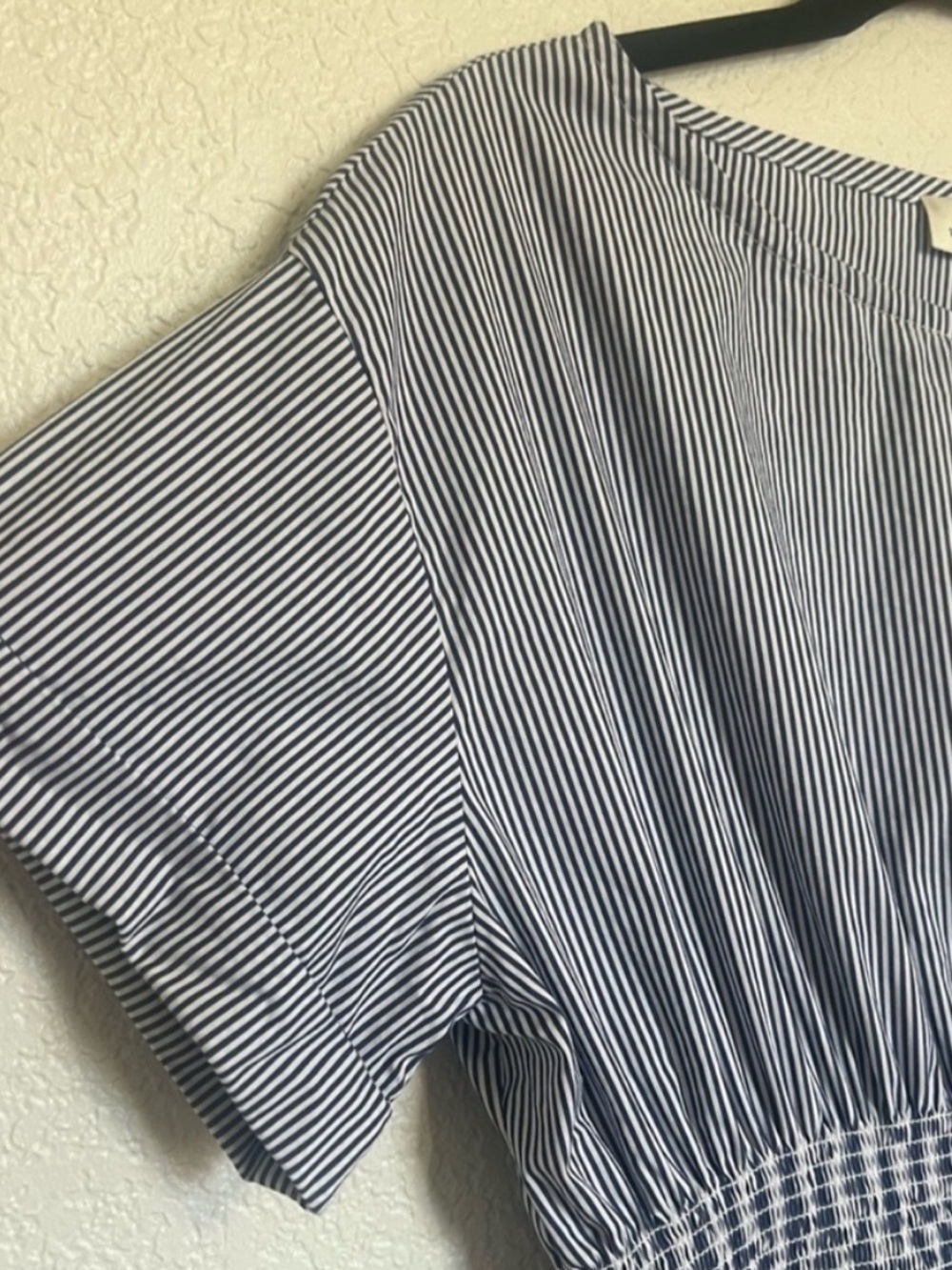 Vineyard Vines Blue White Stripe Smocked Waist Fit & Flare Mini Dress - Picture 5 of 12